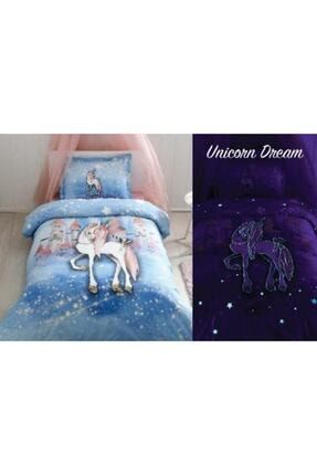 Ozdilek Unicorn Mavi Dream Tek Kisilik Nevresim Takimi Fosforlu Fiyati Yorumlari Trendyol