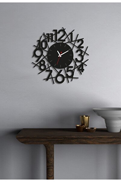 artonan Çizgi Desenli Ahşap Dekor Duvar Saati