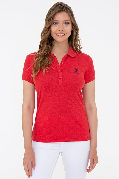 U.S. Polo Assn. Tricou roșu pentru femei
