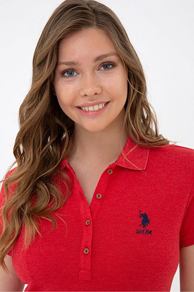 U.S. Polo Assn. Tricou roșu pentru femei