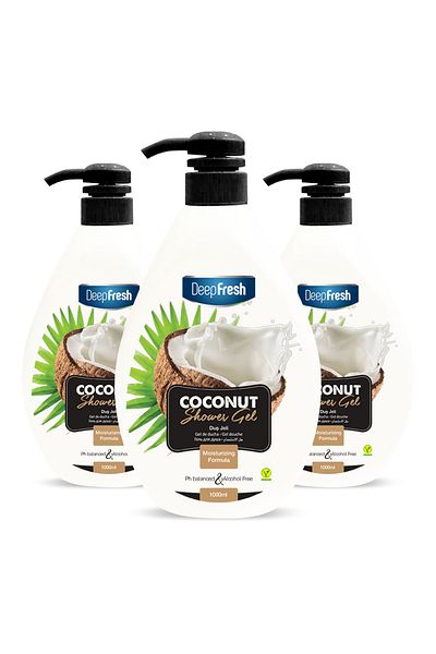 Deep Fresh Shower Gel Coconut 3 X 1 Lt