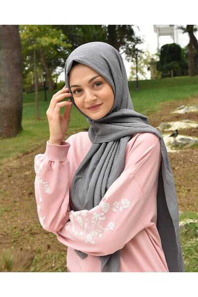 kuayscarfs Kuayscrafs New Season Γυναικείο σάλι Mio Jazz Σκούρο Γκρι