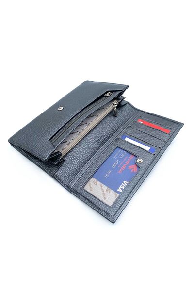 Eminsa Large Size Silver Leather Women's Wallet