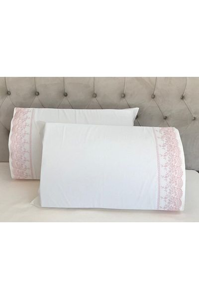 Çeyiz Bahçesi Lina Pudra French Guipure Cream Μαξιλαροθήκη 2 τεμαχίων 50&70