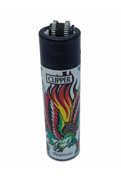 Clipper Titu Market Clıpper Model Tek Pürmüz Kartal Desenli Renkli Çakmak