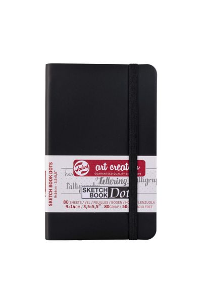 Talens Sketchbook Dots Dotted Sketch Drawing Notebook 80 Gr9x14 cm80 Sheets Black