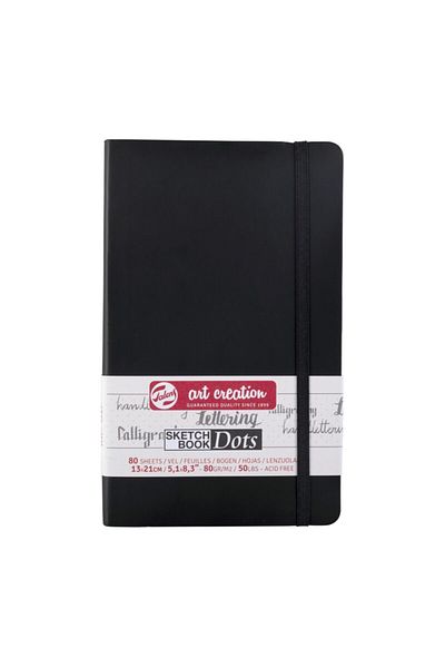 Talens Sketchbook Dots Dotted Sketch Drawing Notebook 80 Gr13x21 cm80 Sheets Black