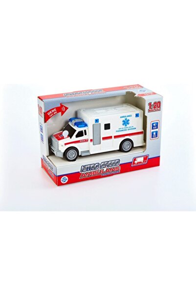 Adel Nitro Speed Police Ambulance 1:20 White with Sound and Light
