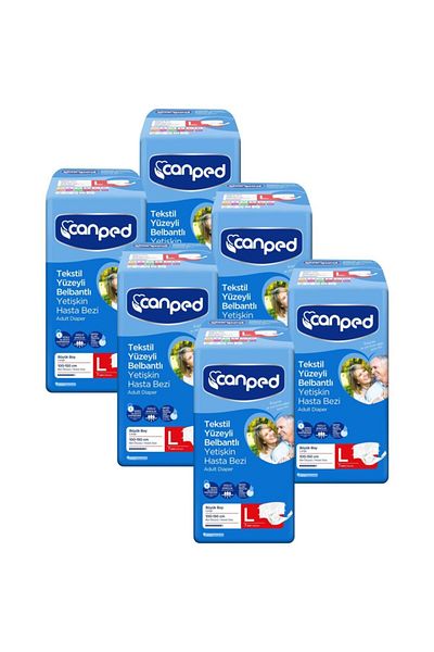 Canped Waistbanded Textile Surface Patient Diapers Large Large 7-Pack (6 Pack) Adult Diapers