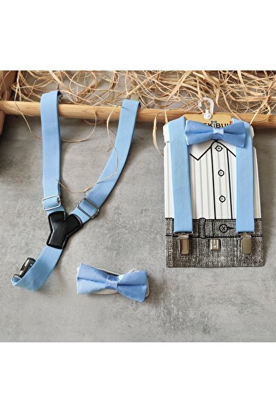 Mimoza Shop Дитячий комплект підтяжок для брюк з бантиком 1/9 років