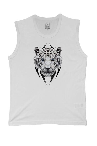 Raf Coll Muški beli Arslan Sa deznom Digitalna štampa komada bez rukava T-shirt
