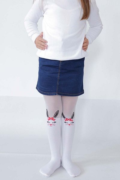 İTALİANA Бели момичешки чорапогащи Rabbit 5153