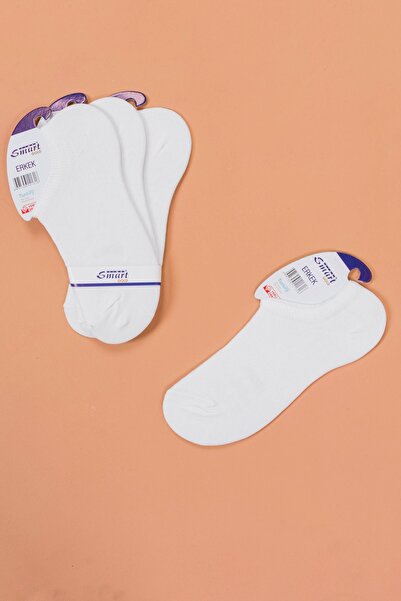 Line Smart عبوة من 3 جوارب صيفية قطنية للرجال باللون الأبيض