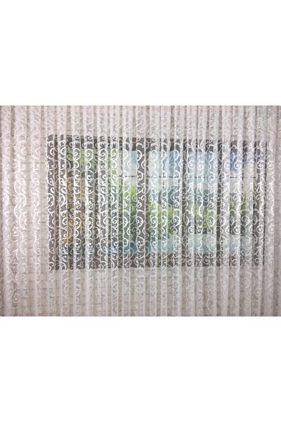Nish Perde Şal Desen 1/3 Sık Pile Lüks Tül Perde