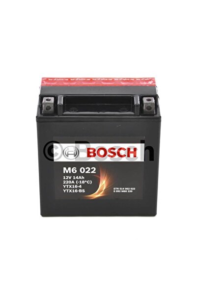 Bosch M6022 Ytx16-bs 12volt 14amper Motosiklet Aküsü