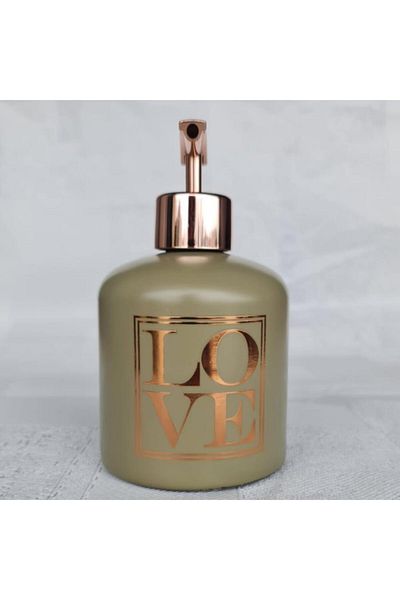 Tabivar Love Liquid Soap Dispenser Gold Λεπτομερής Διακοσμητική Αντλία Σαπουνιού WC Μπάνιου