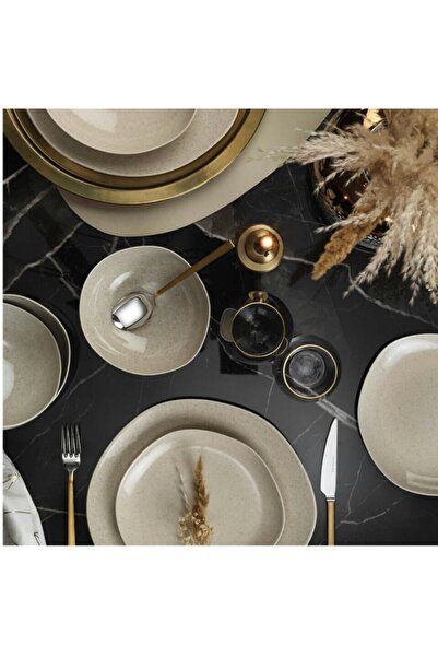 Kütahya Porselen Σετ σερβίτσιο πορσελάνης Soho 24 τεμαχίων - Pearl Cinnamon P...