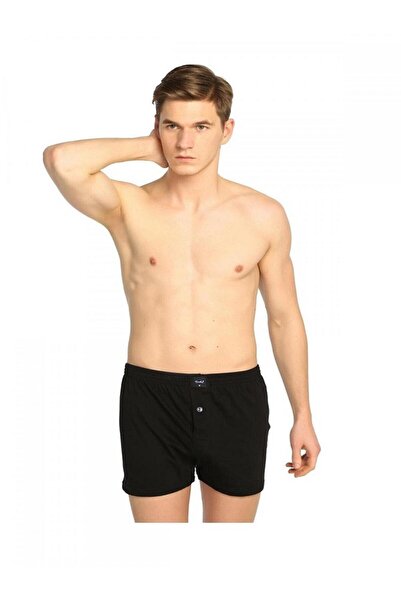 KMK Shop Tutku Boxer pentru bărbați din bumbac pieptănat, 3 piese, negru