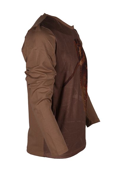 Dark Forest Tricou pentru bărbați cu mânecă lungă cu decolteu în formă de căpătână și pentru exterior