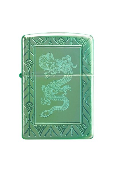 Zippo Unisex Yeşil Armor Hp Green Elegant Dragon Çakmak