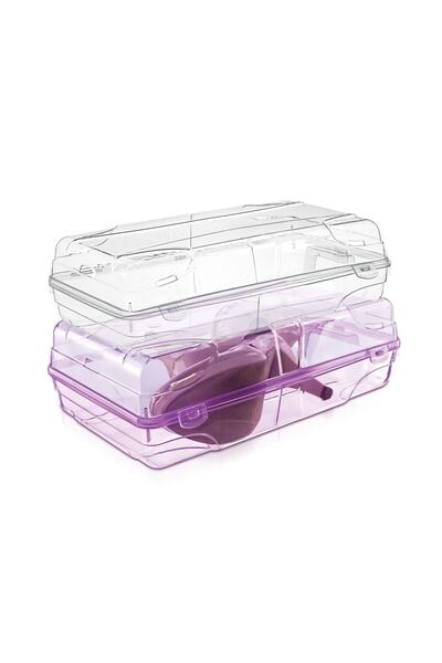 LEYLAK PLASTİK Прозора коробка для зберігання жіночого взуття, 10 штук