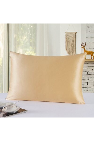 Tinybabyconcept Față de pernă din satin bumbac 100% mătase Culoare galbenă 50x70cm 2 buc.