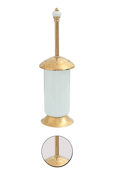 Maya Fantasia Pvd Gold Toilet Bowl Brush Porcelain 100% Brass