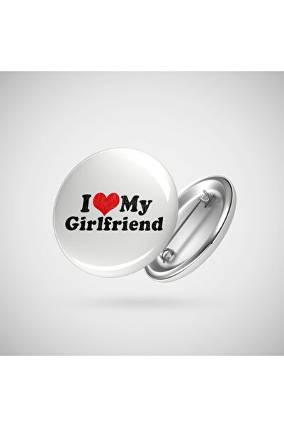 Fizello I Love My Girlfriend Valentine's Day Rozet
