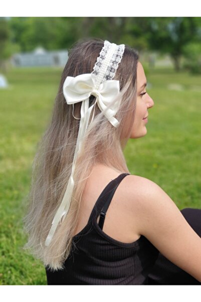 Melkady Aksesuar Melkady 242kr - El Yapımı Çift Taraflı Fiyonklu Lolita Taç