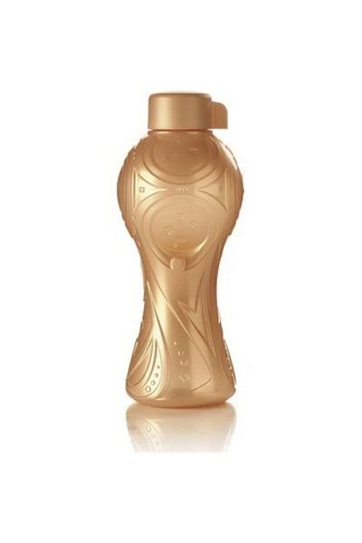 Tupperware Eco Bottle Water Bottle Gold Football 750ml