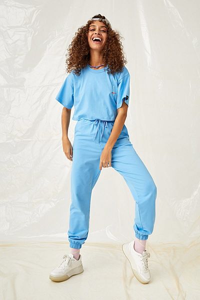 gothamvibes Pantaloni de sport albastru deschis pentru femei Equality Jogger