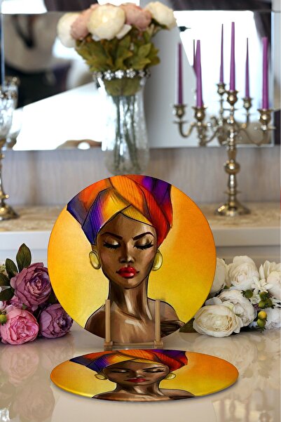 Realhomes طقم مكون من قطعتين بتصميم نسائي أفريقي مطبوع رقميًا وقاعدة مستديرة ...