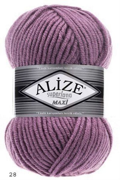 Alize Süperlana Maxi Woolen Knitting Yarn Κωδικός χρώματος: Dusty Rose 28 Wool + Acrylic Knitting Yarn