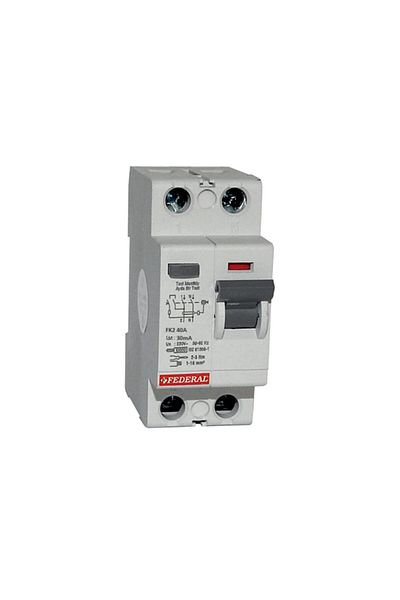 Federal Elektrik الفيدرالية - Fk2 الحماية الحالية من التسرب 2 × 40 30MA 10KA - 9FA-H1102-0040