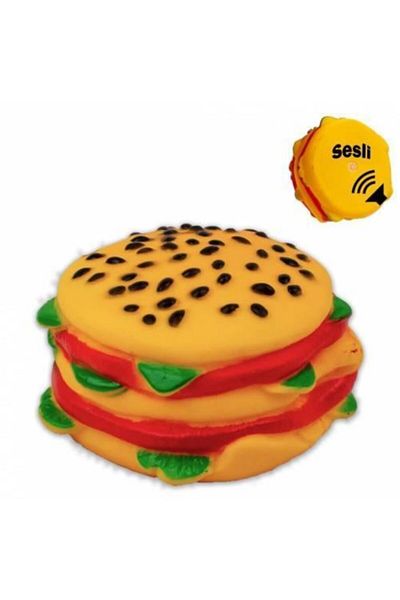 Flip Hamburger Shaped Dog Toy with Sound