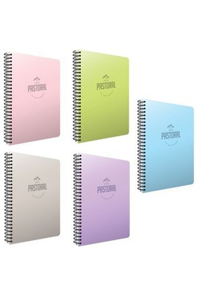 Gıpta Spirala pastorală Pp. Copertă Notebook A4 96 Yp Pastel cu rigle