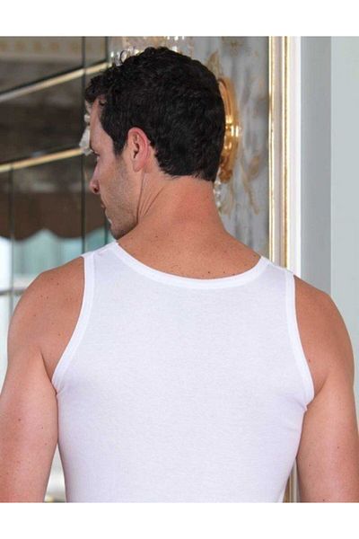 Şahinler White Ribbed Wide Strap Athlete - Me020