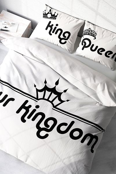 MonoHome Duvet Cover Set 100% Natural Cotton Double 3d Digital Kingdom Room