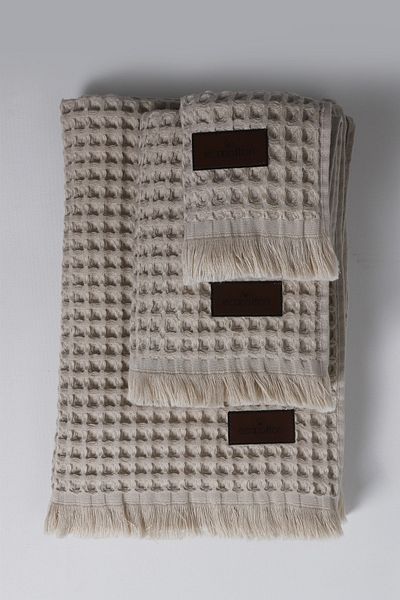 Ecocotton Σετ πετσετών Seren Beige 3 τεμαχίων