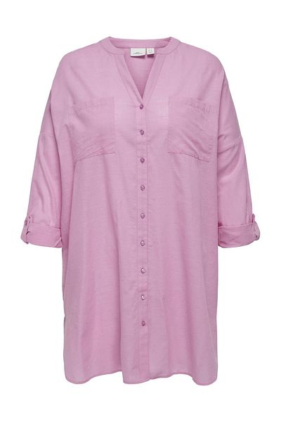 Only Carmakoma KOSZULA L/S CARAPELDOORN Z JEDNOLITYM WYKONANIEM V-NECK WVN