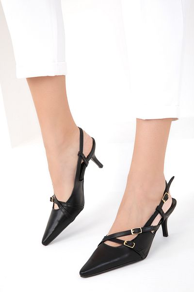 SOHO Black Women's Classic Heeled Shoes 18804