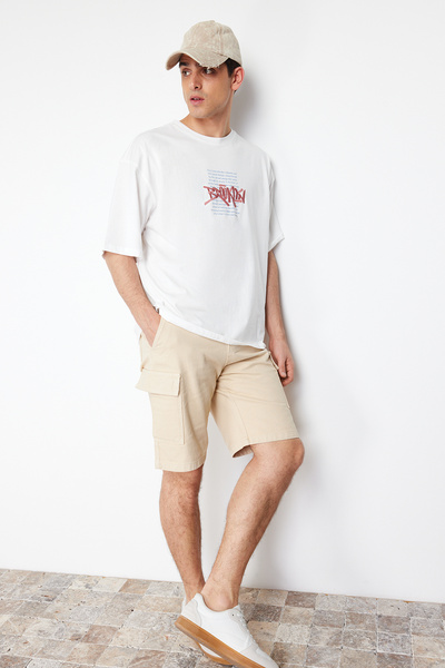 Trendyol Collection Relaxed Fit Cargo Pocket Denim Shorts and Bermuda - TMNSS23SR00065