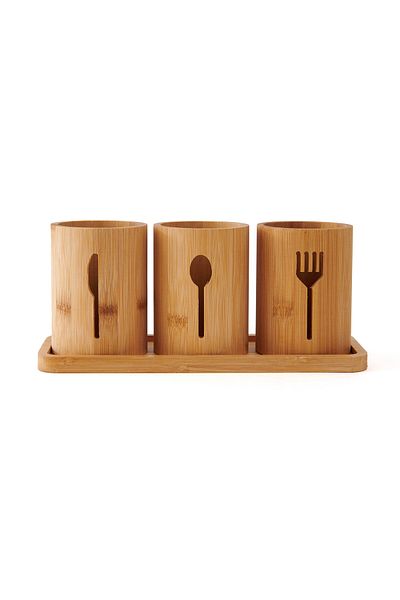 MİEN Σετ κουταλιού Mien Bamboo 3 τεμαχίων - 9x12 cm και 11x30 cm