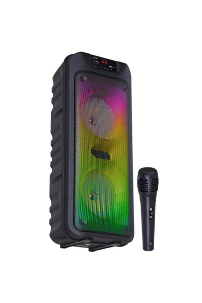 OWWOTECH OWWO-1703 Mikrofonlu Bluetooth Hoparlör 6.5x2 ' Ledli Işıklı Büyük Boy Hoparlör