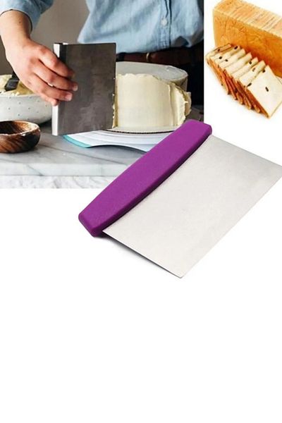 Kalsiyum Mood Steel Dough Cutter Scraper Pastry Cake Decorating Spatula Tool Stainless Steel