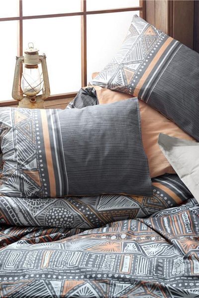 Cotton Box Set cuvertură de pilota unică Ethnic Ranforce Adiel Grey