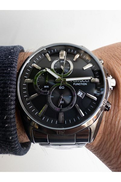 Ferrucci FCF14084FM.05 Ferrucci function with stopwatch active steel men's wristwatch 45mm
