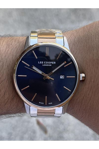 Lee Cooper Dark Blue Dial Stylish Men's Wristwatch Lcr.lmg.07446.590
