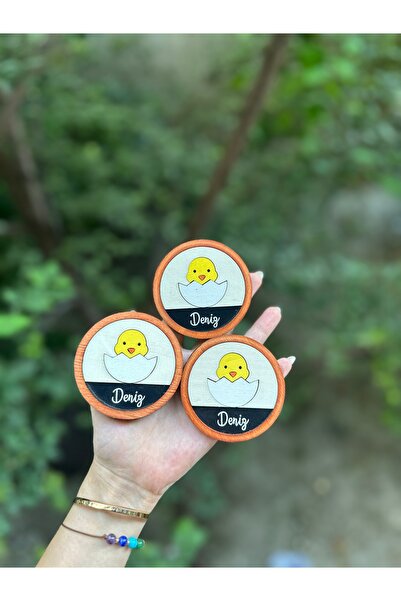 Baykuş Craft Mimarlık Özel Tasarım Hayvan Figürlü Civciv Ahşap Hediyelik Bebe...