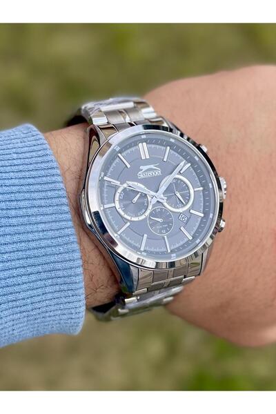 Slazenger ساعة يد رجالية SL.09.1898.2.04 Slazenger بمينا أنثراسايت وتوقيت مزد...